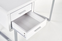 Nowoczesne biurko B30 z szufladami 120 cm - biały / chrom biurko do biura