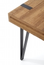 Nowoczesne biurko B39 z szufladą i metalowymi nogami 110 cm - czarny / orzech miodowy biurko do biura