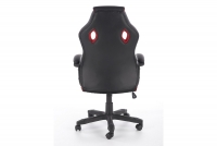 Fotel gamingowy Baffin z podłokietnikami - czarny / czerwony fotel biurowy