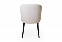 Krzesło drewniane Azarro 2 z tapicerowanym siedziskiem - beż Cloud 03 / czarne nogi beżowe krzesło do jadalni