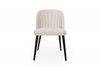 Krzesło drewniane Azarro 2 z tapicerowanym siedziskiem krzesło beżowe