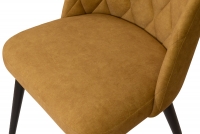 Krzesło drewniane Azarro z tapicerowanym siedziskiem krzesło rude