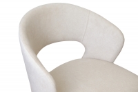 Krzesło drewniane Luna z tapicerowanym siedziskiem - beż Cloud 03 / czarne nogi Krzesło drewniane Luna z tapicerowanym siedziskiem - beż Cloud 03 / czarne nogi - nowoczesny design