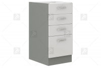 Bianka Biały Połysk 40 D 4S BB - szafka dolna z szufladami szafka dolna z szufladami