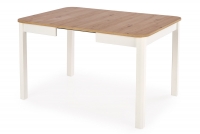 Stół rozkładany Biatro - 90x90 - dąb artisan / biały stół biato na białych nogach