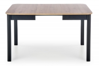 Stół rozkładany Biatro 90x90 - dąb artisan / czarny stół rozkładany na czarnych nogach