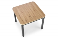 Stół rozkładany Biatro 90x90 - dąb artisan / czarny stół z czarnymi nogami