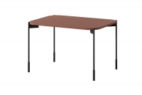 Stolik kawowy prostokątny Sonatia na metalowych nogach 70 cm - burgund stolik kawowy prostokątny