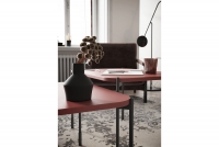 Stolik kawowy prostokątny Sonatia na metalowych nogach 60 cm - burgund stolik kawowy sonatia