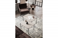 Stolik kawowy prostokątny Sonatia na metalowych nogach 60 cm - kaszmir  stolik kawowy do salonu
