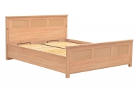 Łóżko do sypialni 140x200 Cremona z oświetleniem - dąb sonoma / cappucino łóżko z oświetleniem w wezgłowiu