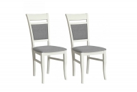 Komplet dwóch krzeseł Kashmir - biały / szary Komplet dwóch krzeseł Kashmir - biały / szary 