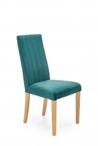 DIEGO 3 krzesło dąb miodowy / tap. velvet pikowany Pasy - MONOLITH 37 (ciemny zielony) diego 3 krzesło dąb miodowy / tap. velvet pikowany pasy - monolith 37 (ciemny zielony)