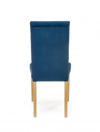 DIEGO 3 krzesło dąb miodowy / tap. velvet pikowany Pasy - MONOLITH 77 (granatowy) diego 3 krzesło dąb miodowy / tap. velvet pikowany pasy - monolith 77 (granatowy)