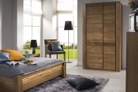 Łóżko drewniane Velvet 76 z tapicerowanym wezgłowiem 160x200 - szary / Nordic 116 / dąb rustical Łóżko drewniane Velvet 76 z tapicerowanym wezgłowiem 160x200 - szary / Nordic 116 / dąb rustical