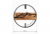 Drewniany zegar ścienny KAYU 06 Olcha w stylu Loft - Czarny- 44 cm Drewniany zegar ścienny KAYU 06 Olcha w stylu Loft - Czarny- wymiary