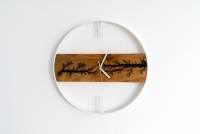 Drewniany zegar ścienny KAYU 08 Olcha w stylu Loft - Biały - 45 cm Drewniany zegar ścienny KAYU 08 Olcha w stylu Loft - Biały - 45 cm