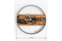 Drewniany zegar ścienny KAYU 09 Olcha w stylu Loft - Stal - 36 cm Drewniany zegar ścienny KAYU 09 Olcha w stylu Loft - Stal - wymiary