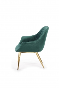 ELEGANCE 2 fotel wypoczynkowy tapicerka - ciemny zielony, nogi - złote elegance 2 fotel wypoczynkowy tapicerka - ciemny zielony, nogi - złote