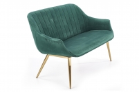 ELEGANCE 2 XL sofa tapicerka - ciemny zielony, nogi - złote elegance 2 xl sofa tapicerka - ciemny zielony, nogi - złote