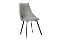 Krzesło tapicerowane Empoli Metal - szary Loft 19 / nogi czarne  szare krzesło do jadalni