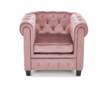ERIKSEN fotel wypoczynkowy różowy / czarny eriksen fotel wypoczynkowy różowy / czarny
