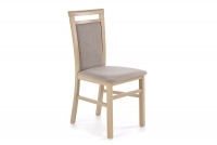 Krzesło drewniane Erota z tapicerowanym siedziskiem - Inari 26 / dąb sonoma tapicerowane krzesło do jadalni