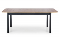 Stół rozkładany Flugro 160x80 cm - dąb artisan / czarny prostokątny stół na czarnych nogach