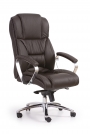 Fotel biurowy Foster ciemny brąz - skóra fotel biurowy halmar 