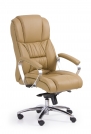 Fotel biurowy Foster jasny brąz - skóra fotel biurowy halmar 