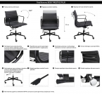 Fotel biurowy BODY PRESTIGE PLUS czarny - skóra naturalna, aluminium fotel biurowy body prestige plus czarny - skóra naturalna, aluminium