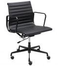 Fotel biurowy BODY PRESTIGE PLUS czarny - skóra naturalna, aluminium fotel biurowy body prestige plus czarny - skóra naturalna, aluminium