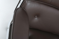 Fotel biurowy ICON PRESTIGE PLUS brązowy - włoska skóra naturalna, aluminium fotel biurowy icon prestige plus brązowy - włoska skóra naturalna, aluminium
