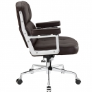 Fotel biurowy ICON PRESTIGE PLUS brązowy - włoska skóra naturalna, aluminium fotel biurowy icon prestige plus brązowy - włoska skóra naturalna, aluminium
