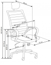 Fotel biurowy Socket z podłokietnikami - biały / czarny fotel biurowy na kółkach