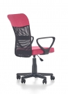 Fotel biurowy Timmy młodzieżowy z podłokietnikami - różowy fotel do nauki