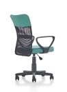 Fotel biurowy Timmy - turkusowy fotel czarno zielony