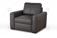 Fotel wypoczynkowy Etna - Tkanina brązowy fotel do salonu 
