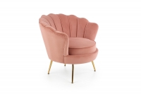 Fotel muszelka Amorinito jasny różowy/złoty AMORINITO fotel