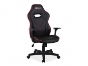 Fotel gamingowy Boxter czarno-czerwony fotel biurowy obrotowy 