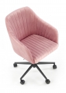Fotel obrotowy Fresco - różowy velvet fotel dla nastolatki