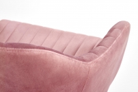Fotel obrotowy Fresco - różowy velvet fotel biurowy