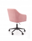 Fotel obrotowy Fresco - różowy velvet fotel welurowy na kółkach