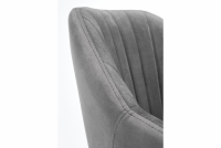 Fotel obrotowy Fresco z podłokietnikami - popielaty velvet Fotel obrotowy Fresco z podłokietnikami - popielaty velvet
