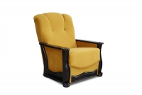 Fotel Retro żółty fotel tapicerowany 
