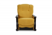 Fotel Retro żółty fotel z wysokim oparciem 