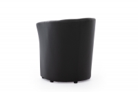 Tapicerowany fotel kubełkowy Noobis - czarna ekoskóra Madryt 9100 czarny fotel wolnostojący 