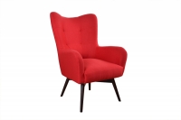 Fotel Uszak Skandynawski Nordic czerwony fotel