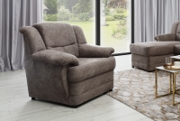 Fotel wypoczynkowy Belluno - brązowa tkanina hydrofobowa Forever 63 fotel wypoczynkowy do salonu 