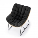 Fotel wypoczynkowy Whisper - czarny / naturalny fotel wypoczynkowy whisper - czarny / naturalny